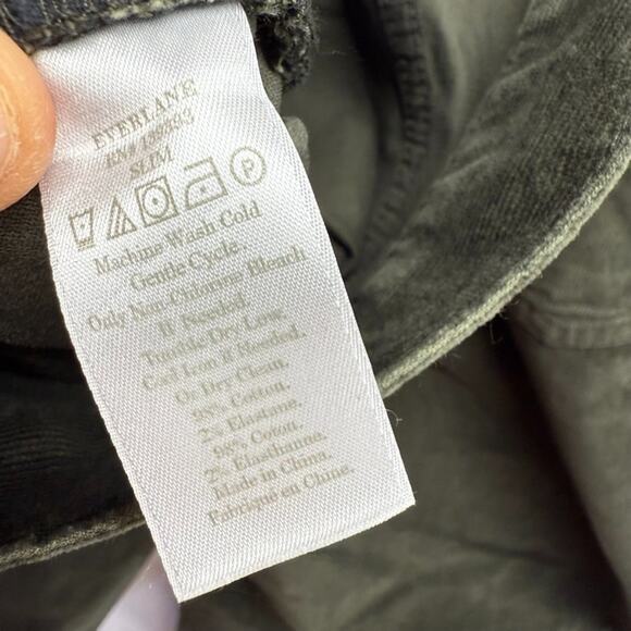 Everlane Corduroy Pants Mens 40x30 Green Chino Khaki Slim Trouser Office NEW - Picture 10 of 11